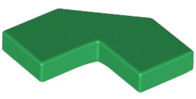 Tile Special 2 x 2 Corner with Cut Corner - Facet in Green