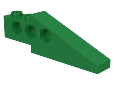 Technic Slope Long 1 x 6 with 3 Pin Holes in Green
