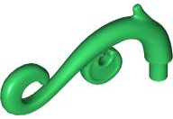 Curled Decorative Ornament / Plant Vine with Bar in Green