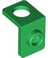 Minifig Neckwear Bracket [One Stud] - Reinforced in Green