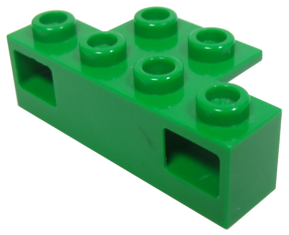 Light Prism Brick, Train, 1 x 4 Holder in Green