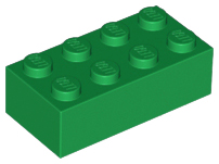 Brick 2 x 4 in Green