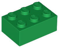 Brick 2 x 3 in Green