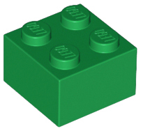 Brick 2 x 2 in Green