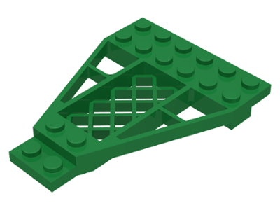 Wedge Plate 8 x 6 x 2/3 with Grille in Green