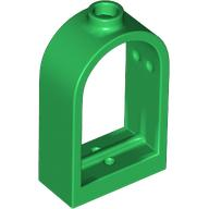 Window 1 x 2 x 2 2/3 with Rounded Top in Green