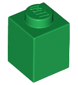 Brick 1 x 1 in Green