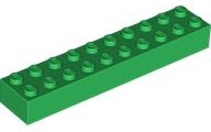 Brick 2 x 10 in Green