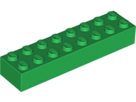 Brick 2 x 8 in Green