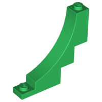 Brick Curved 1 x 5 x 4 Inverted in Green