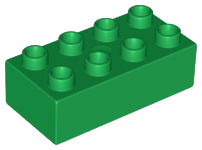 Duplo Brick 2 x 4 in Green