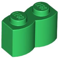 Brick Special 1 x 2 Palisade [aka Log] in Green