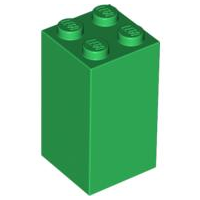 Brick 2 x 2 x 3 in Green