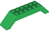 Brick Sloped 45° 10 x 2 x 2 Double in Green