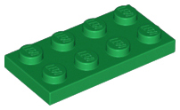 Plate 2 x 4 in Green