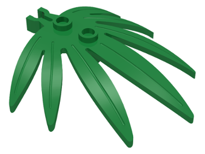 Plant, Leaves 6 x 5 Swordleaf with Clip [Thick U Clip] in Green