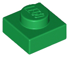Plate 1 x 1 in Green
