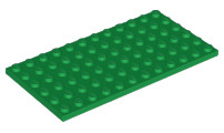 Plate 6 x 12 in Green