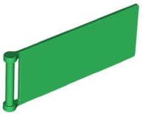 Flag 7 x 3 with Rod in Green