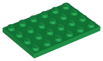 Plate 4 x 6 in Green