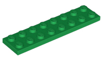 Plate 2 x 8 in Green