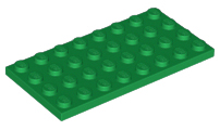 Plate 4 x 8 in Green