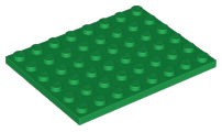 Plate 6 x 8 in Green