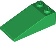 Brick Sloped 18° 4 x 2 in Green