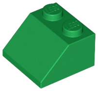 Brick Sloped 45° 2 x 2 in Green