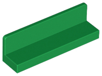 Panel 1 x 4 x 1 with Rounded Corners [Thin Wall] in Green