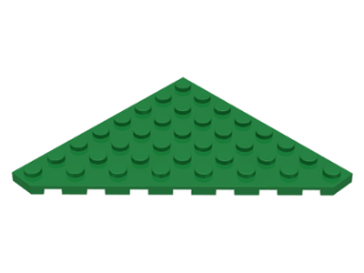Wedge Plate 8 x 8 Cut Corner in Green