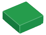 Tile 1 x 1 with Groove in Green