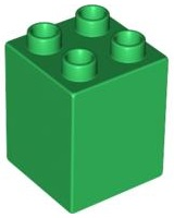 Duplo Brick 2 x 2 x 2 in Green