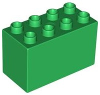 Duplo Brick 2 x 4 x 2 in Green