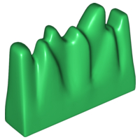 Duplo Fire / Grass / Ice 1 x 4 x 2 in Green