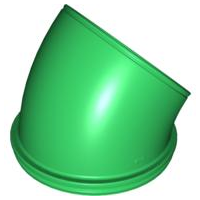 Duplo Ball Tube 45° Turn in Green