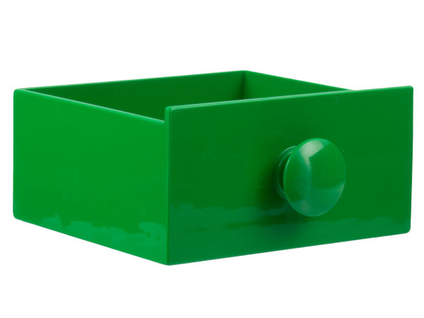 Duplo Cabinet Drawer 4 x 4 with Round Handle in Green