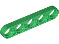 Technic Beam 1 x 5 Thin in Green