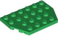 Wedge Plate 4 x 6 Cut Corners in Green