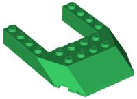Brick Wedged, Sloped 6 x 8 Cutout in Green