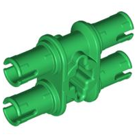 Technic Pin Double with Axle Hole in Green