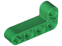 Technic Beam 2 x 4 L-Shape Thick in Green
