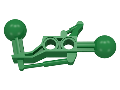 Large Figure Skeletal, Limb, Angular, 2 x 7 with 2 Ball Joints in Green