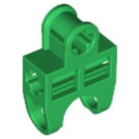 Technic Axle Connector 2 x 3 with Ball Socket, Open Sides in Green