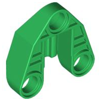 Technic Connector Block 3 x 3 Triangular with Axle, and Pin Hole in Green