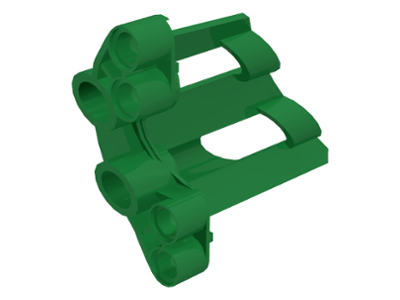 Technic Panel Fairing # 1 Large Short, Large Holes, Side A in Green