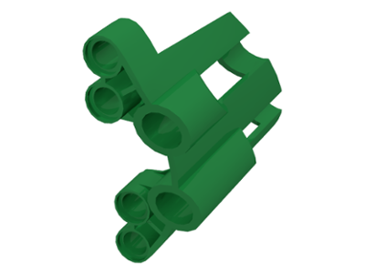 Technic Panel Fairing # 2 Large Short, Large Holes, Side B in Green