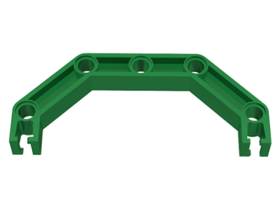 Znap Beam 9, 5 Holes, 4 Bends (Half-Octagon) in Green