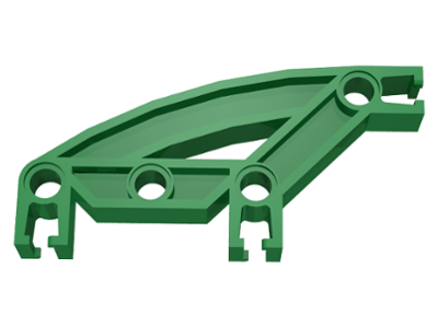 Znap Beam 8, 4 Holes, 3 Bends, Curved in Green