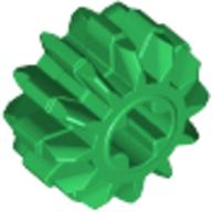 Technic Gear 12 Tooth Double Bevel in Green